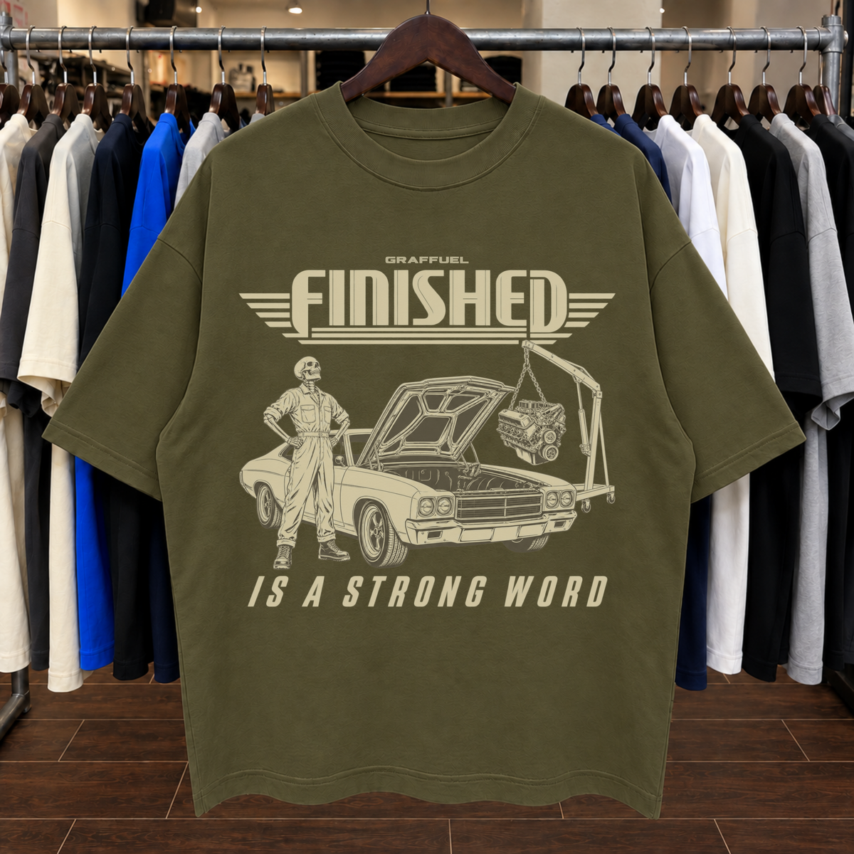 TERMINADO ES UNA PALABRA FUERTE - Camiseta Oversized