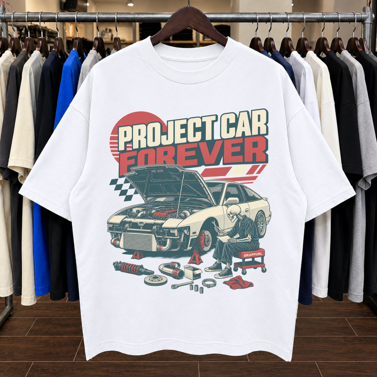 PROJECT CAR FOREVER. - Camiseta Oversize