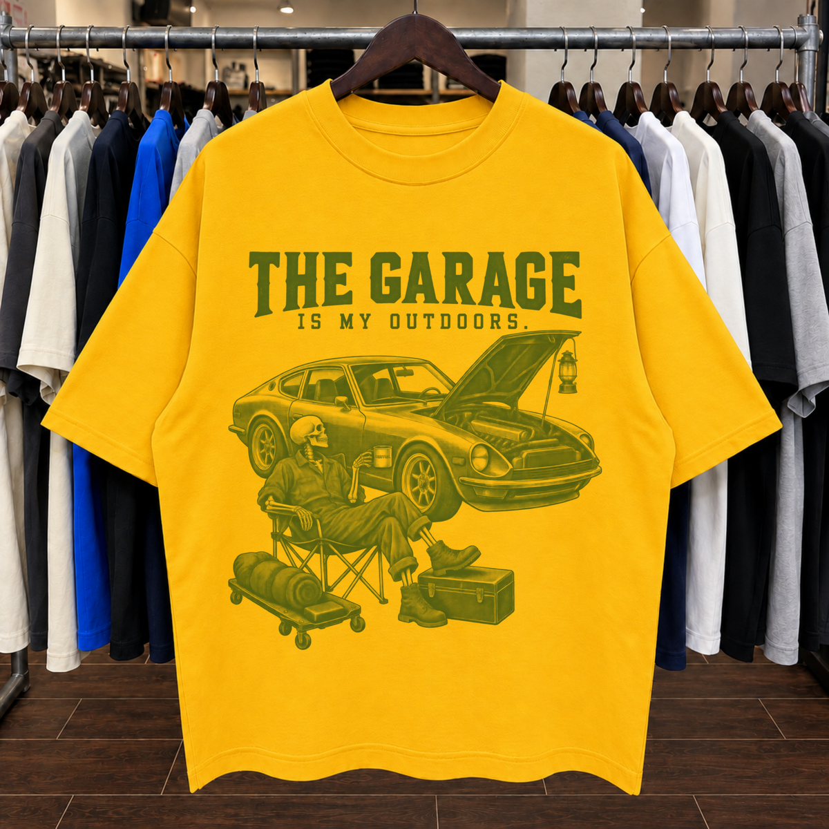 EL GARAJE ES MI ESPACIO AL AIRE LIBRE - Camiseta Oversized