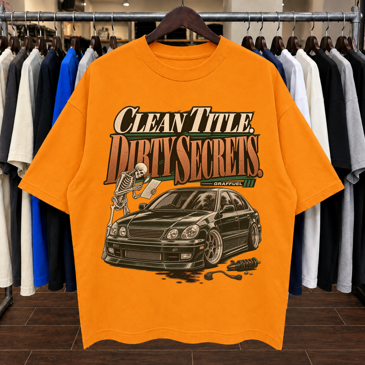 CLEAN TITLE. DIRTY SECRETS. - Tee Oversized