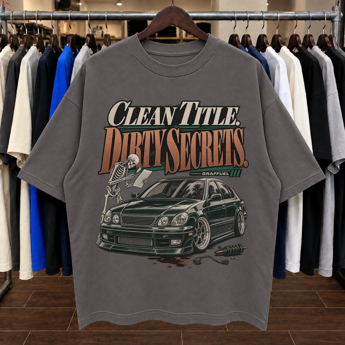 CLEAN TITLE. DIRTY SECRETS. - Tee Oversized