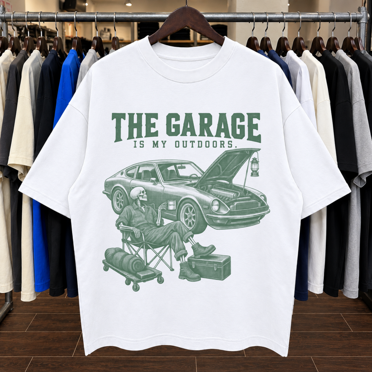 EL GARAJE ES MI ESPACIO AL AIRE LIBRE - Camiseta Oversized