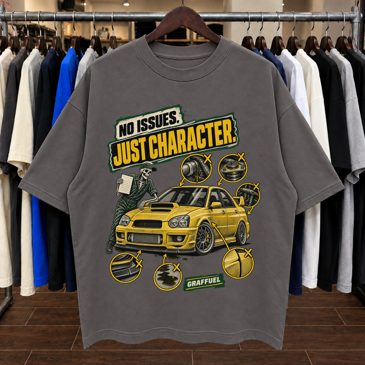 SIN PROBLEMAS. SOLO CARÁCTER. - Camiseta Oversize