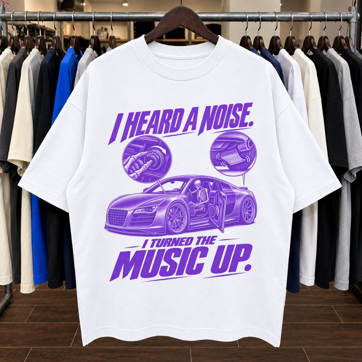 ESCUCHÉ UN RUIDO. - Camiseta Oversized