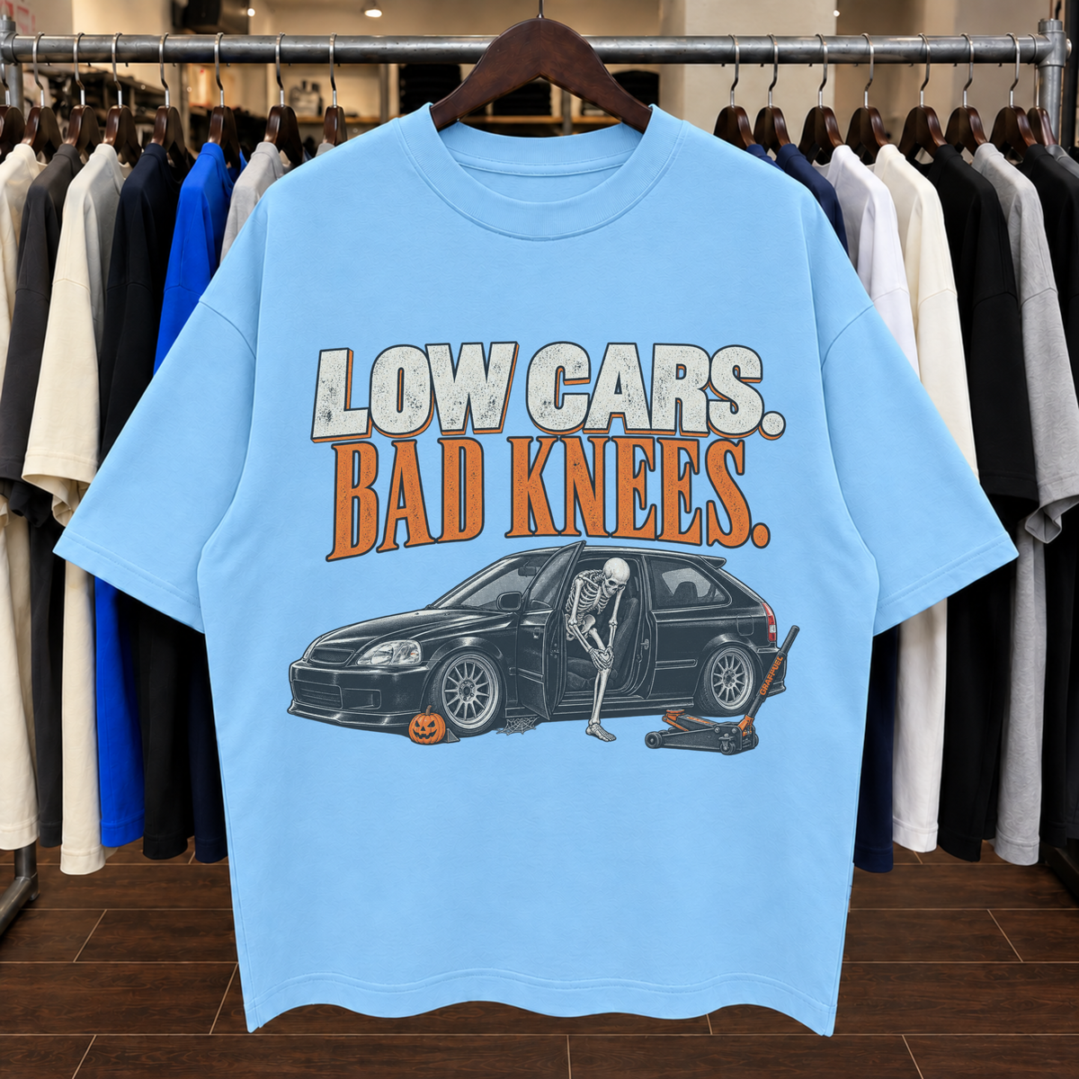 COCHES BAJOS. RODILLAS MALAS. - Camiseta Oversized