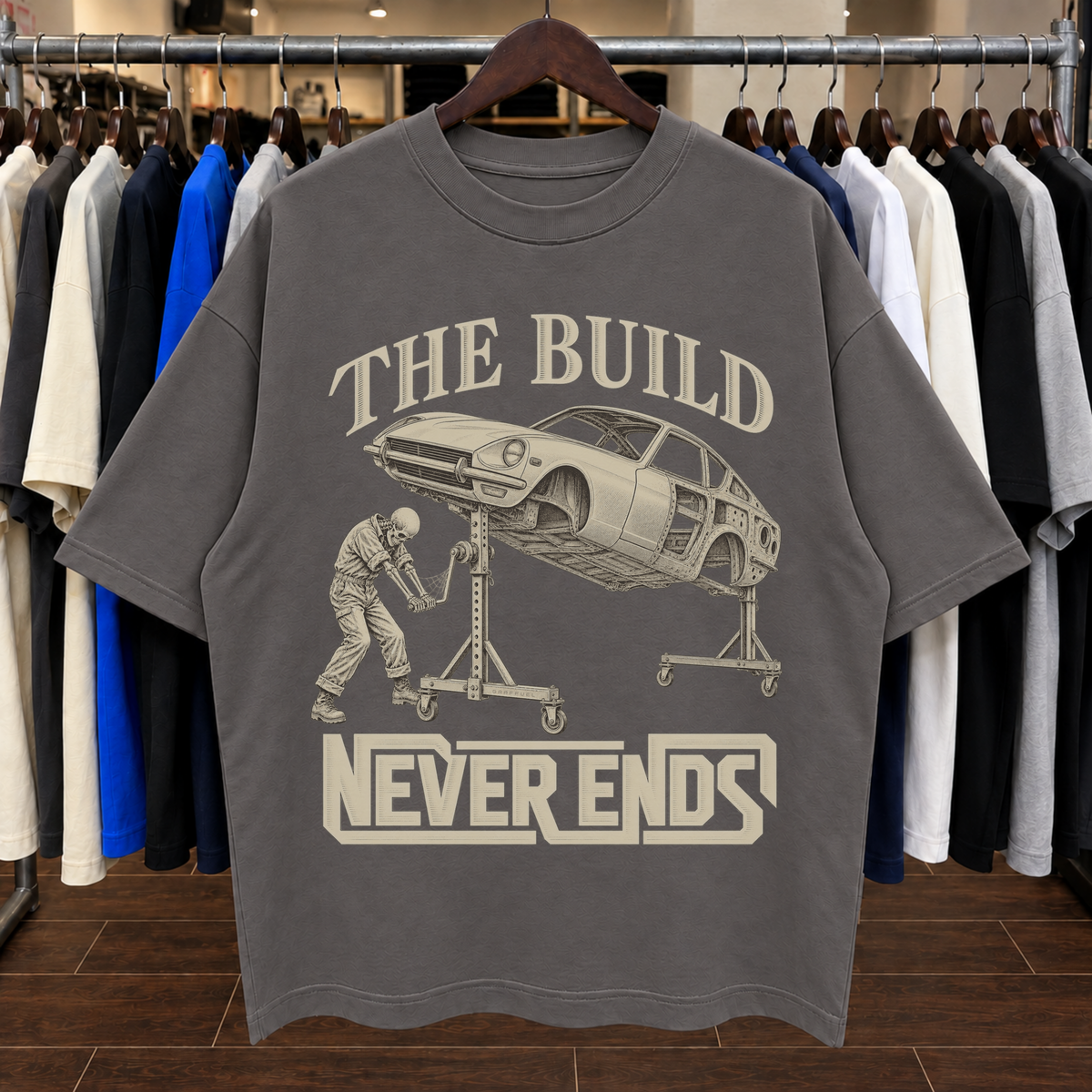 LA CONSTRUCCIÓN NUNCA TERMINA. - Camiseta Oversized