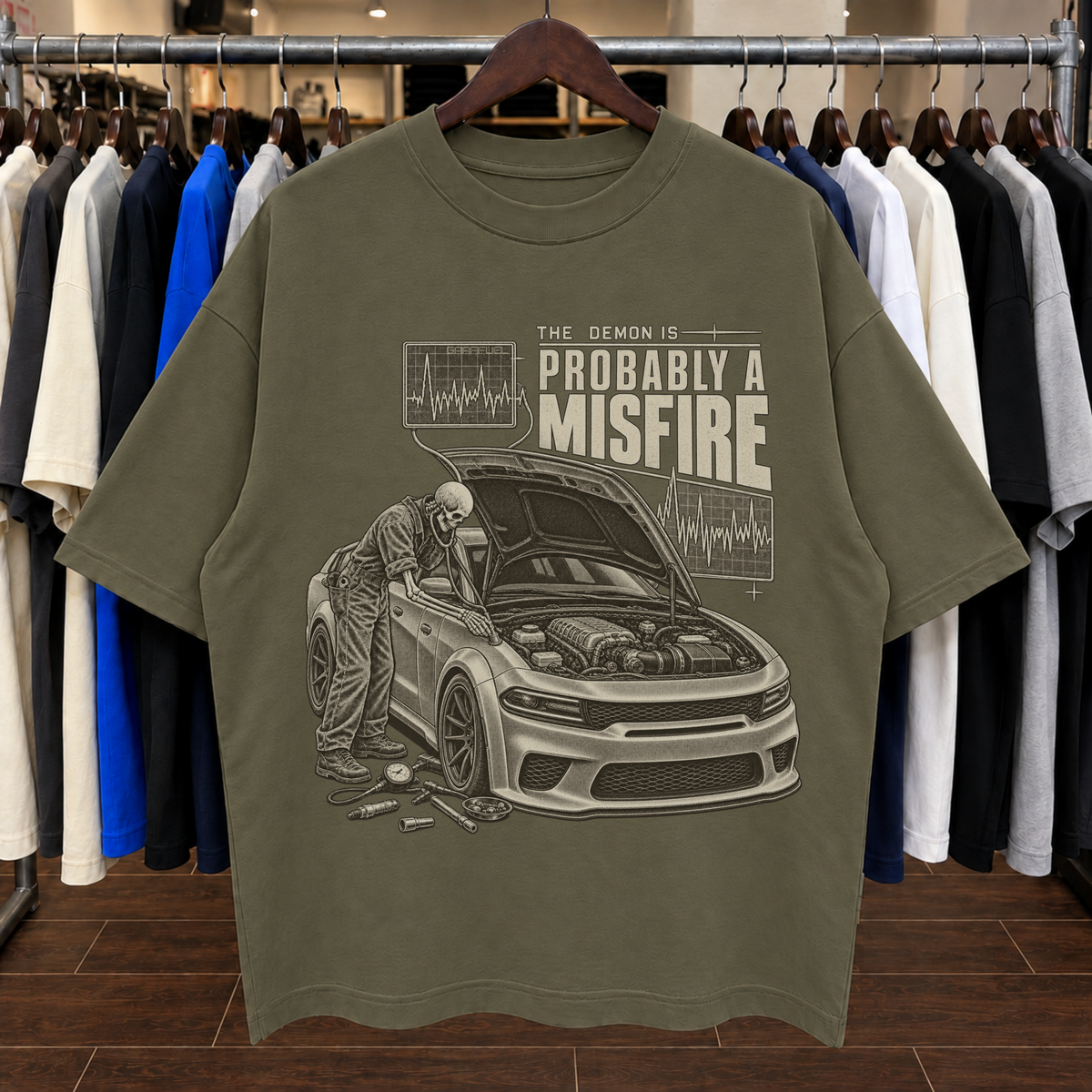 EL DEMONIO ES PROBABLEMENTE UN FALLO - Camiseta Oversized