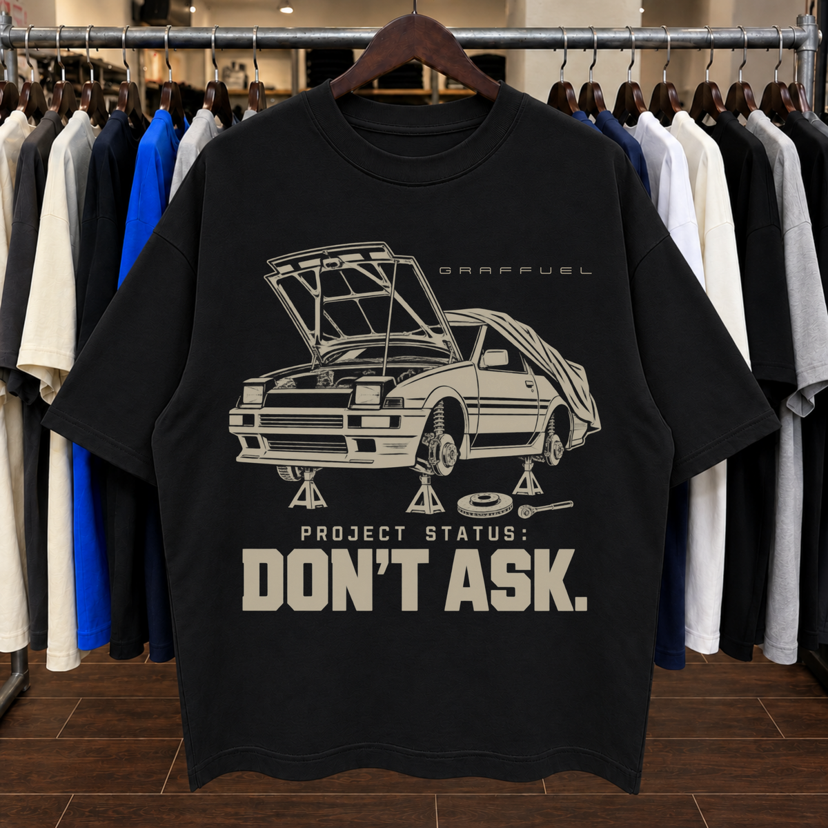 ESTADO DEL PROYECTO: NI PREGUNTES. - Camiseta Oversized