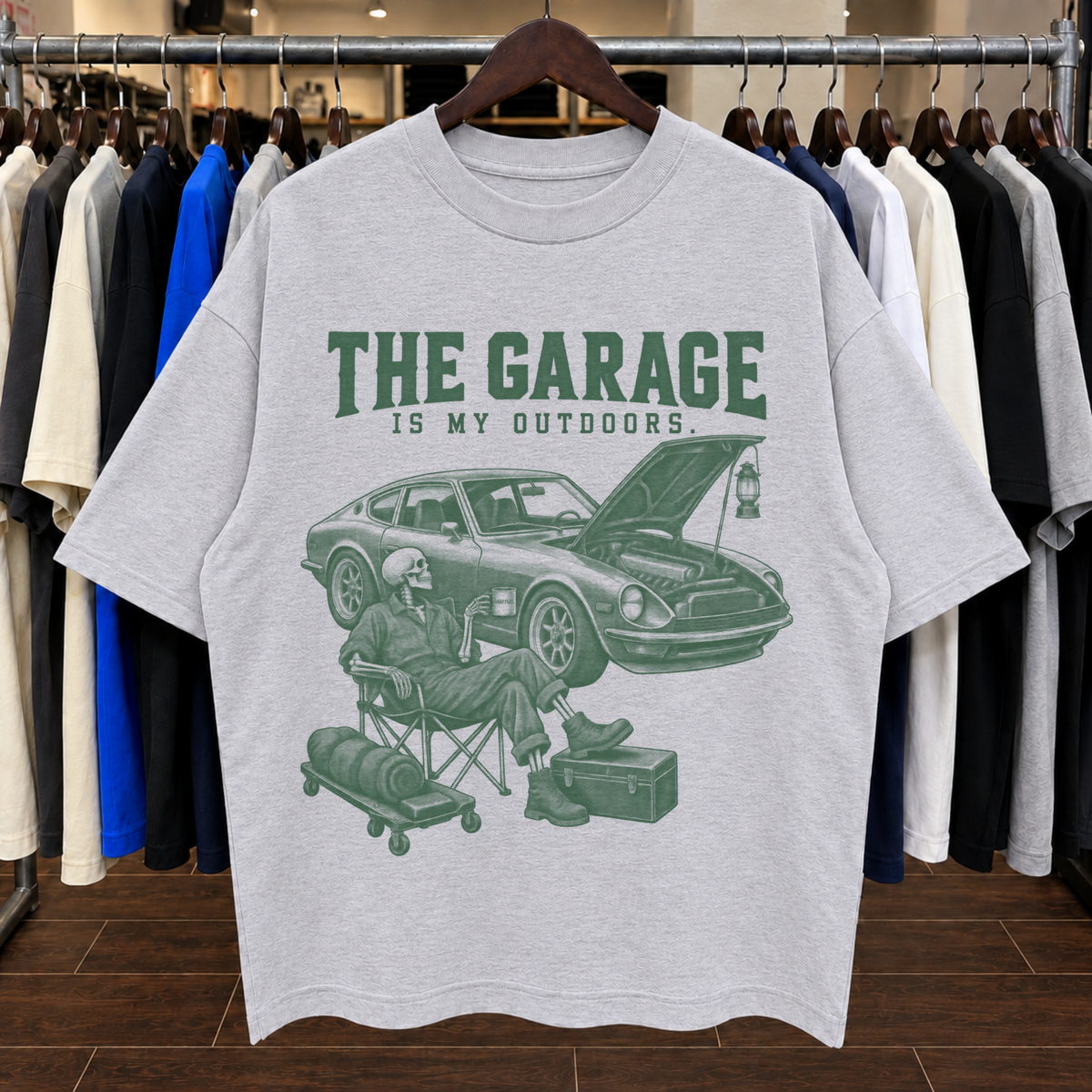 EL GARAJE ES MI ESPACIO AL AIRE LIBRE - Camiseta Oversized