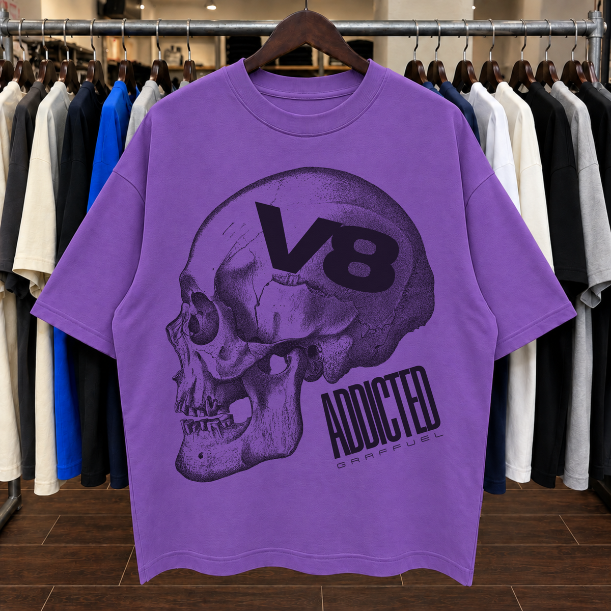 V8 ADDICTED - Tee Oversized
