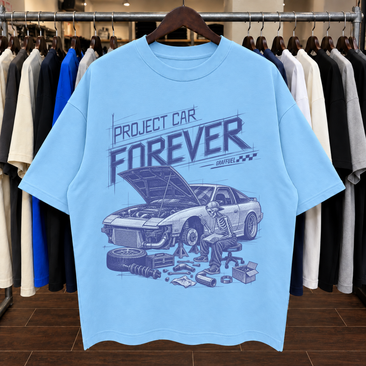 PROJECT CAR FOREVER - Camiseta Oversized