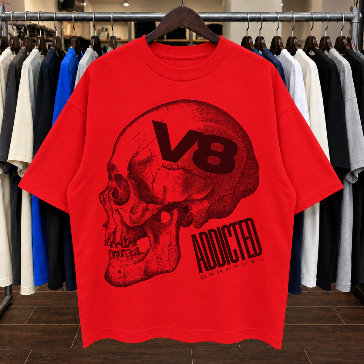ADICTO AL V8 - Camiseta Oversized