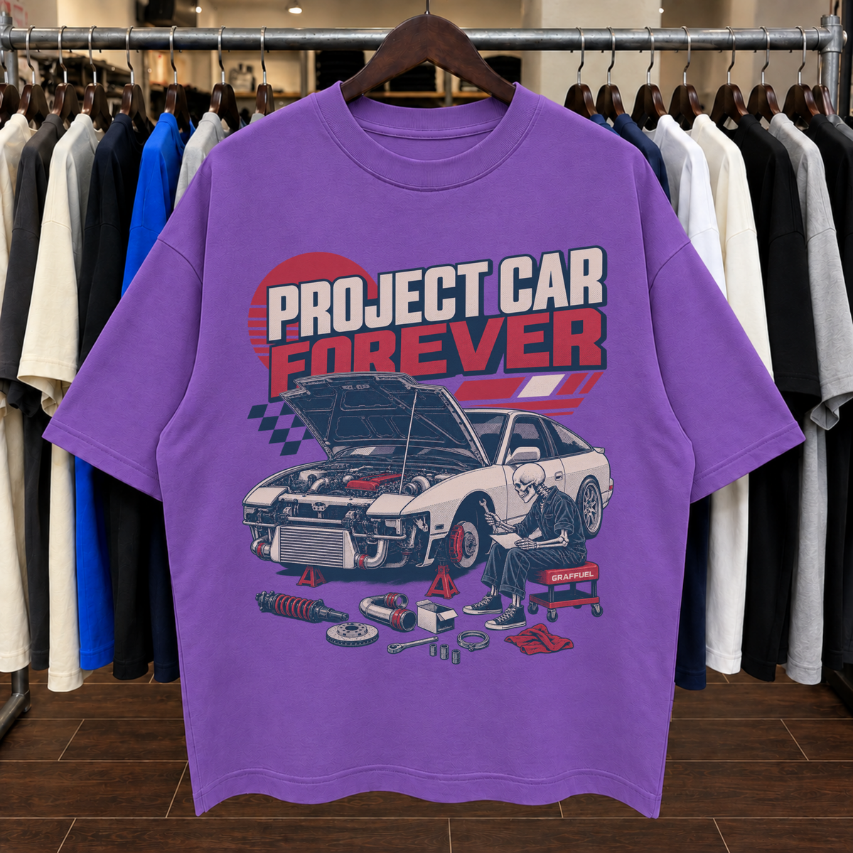 PROJECT CAR FOREVER. - Camiseta Oversize