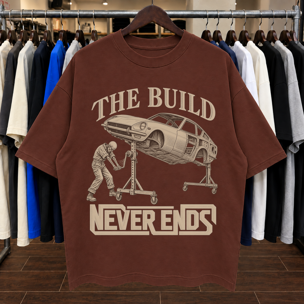 LA CONSTRUCCIÓN NUNCA TERMINA. - Camiseta Oversized