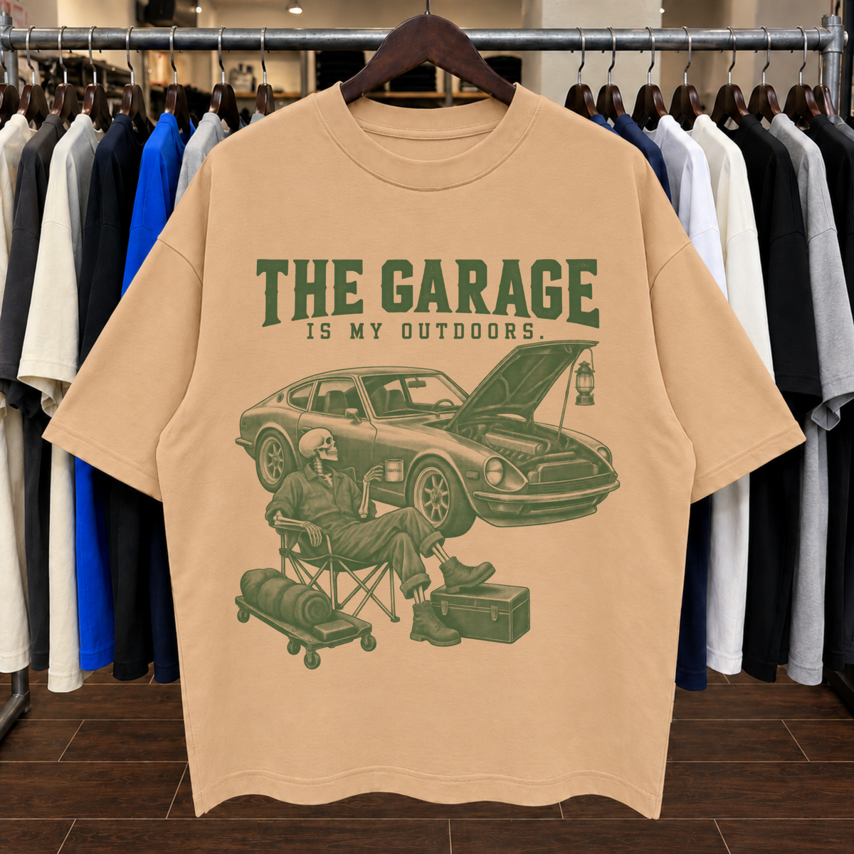 EL GARAJE ES MI ESPACIO AL AIRE LIBRE - Camiseta Oversized
