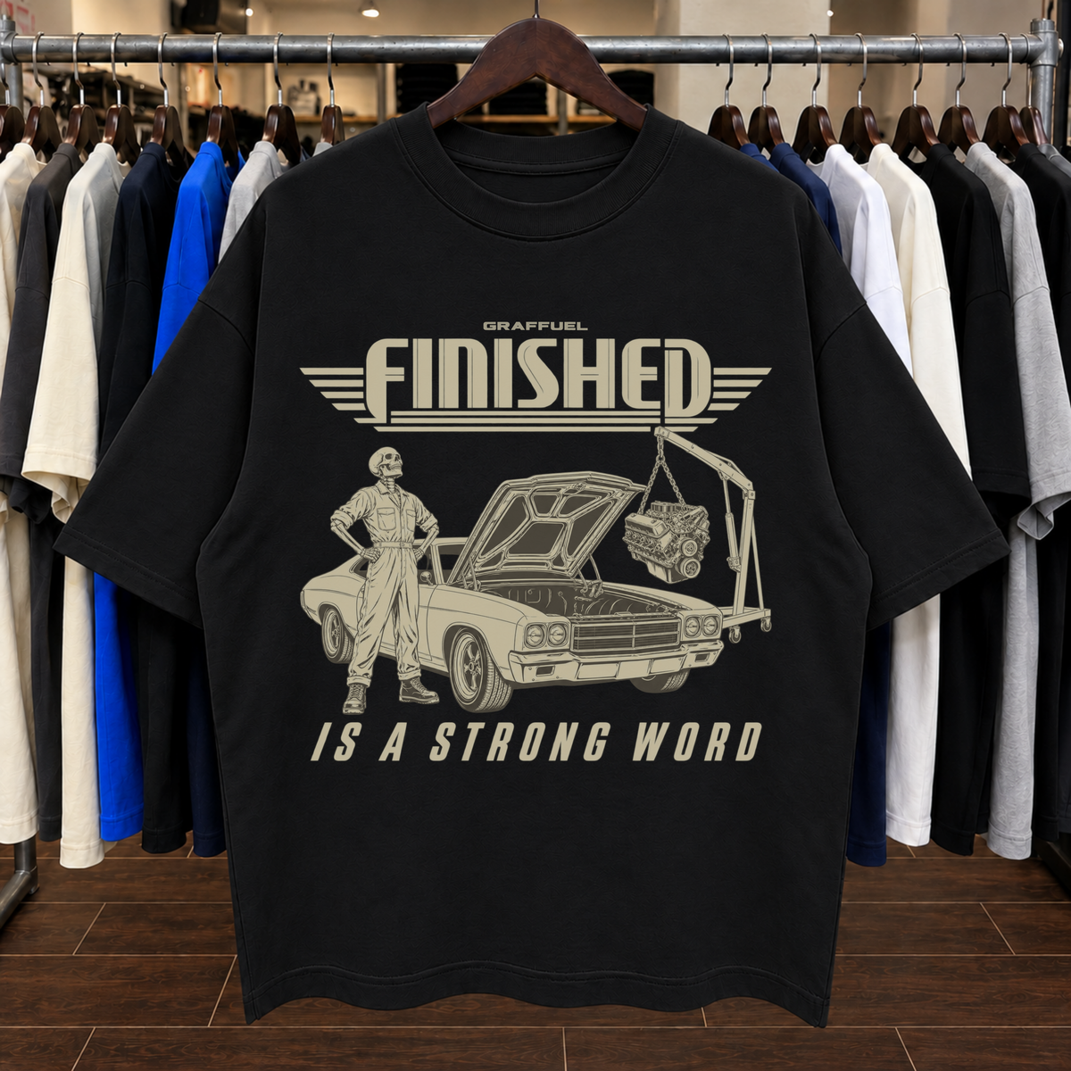 TERMINADO ES UNA PALABRA FUERTE - Camiseta Oversized