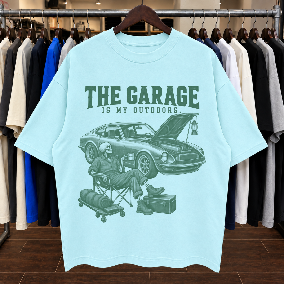 EL GARAJE ES MI ESPACIO AL AIRE LIBRE - Camiseta Oversized