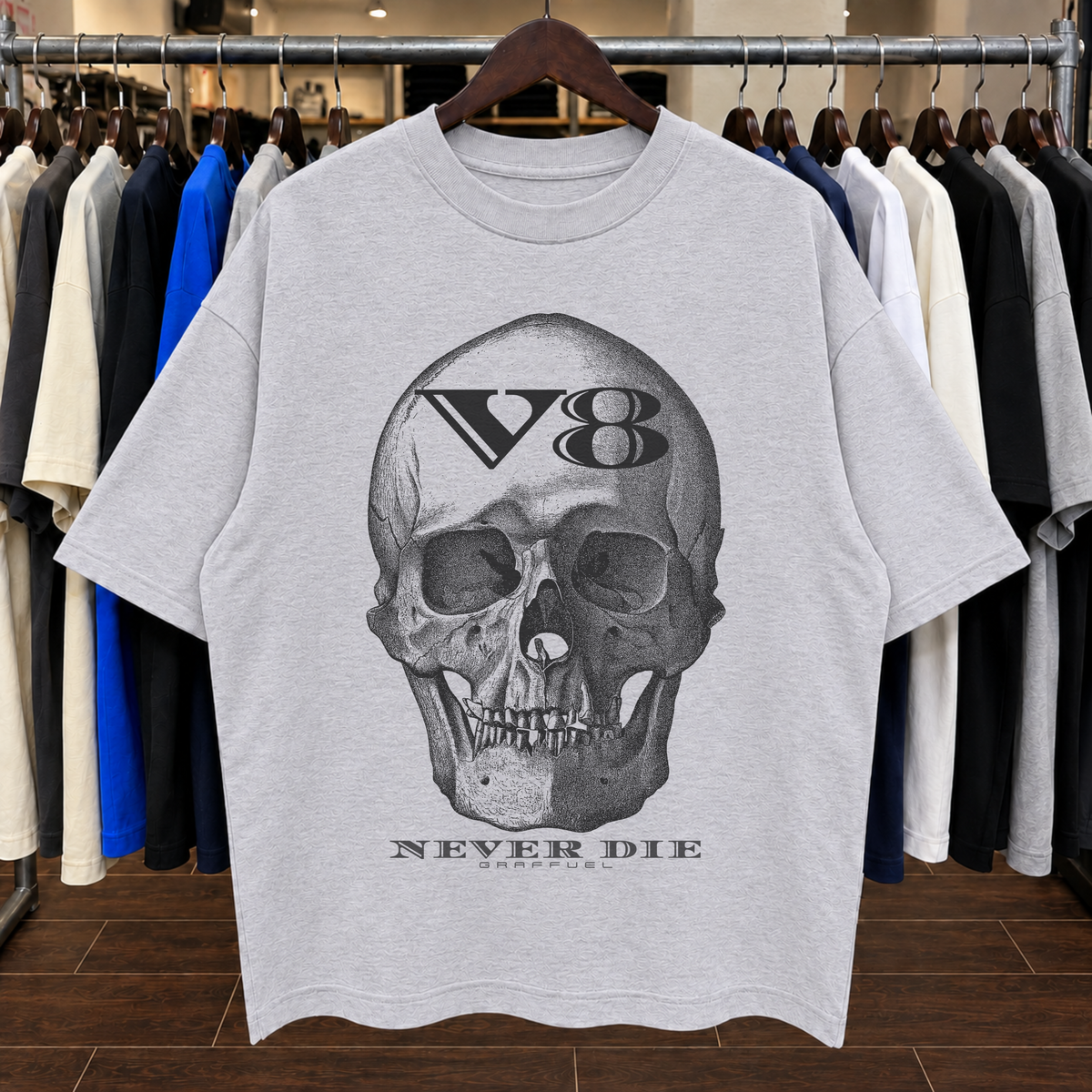 V8 NEVER DIE - Tee Oversized