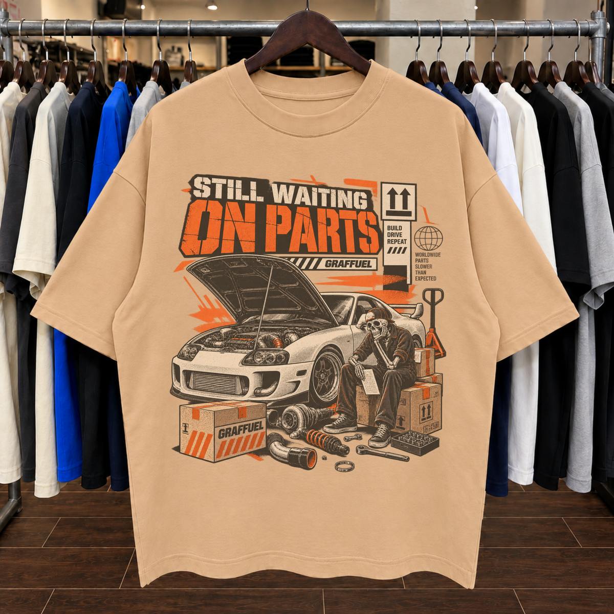 AÚN ESPERANDO PIEZAS - Camiseta Oversized
