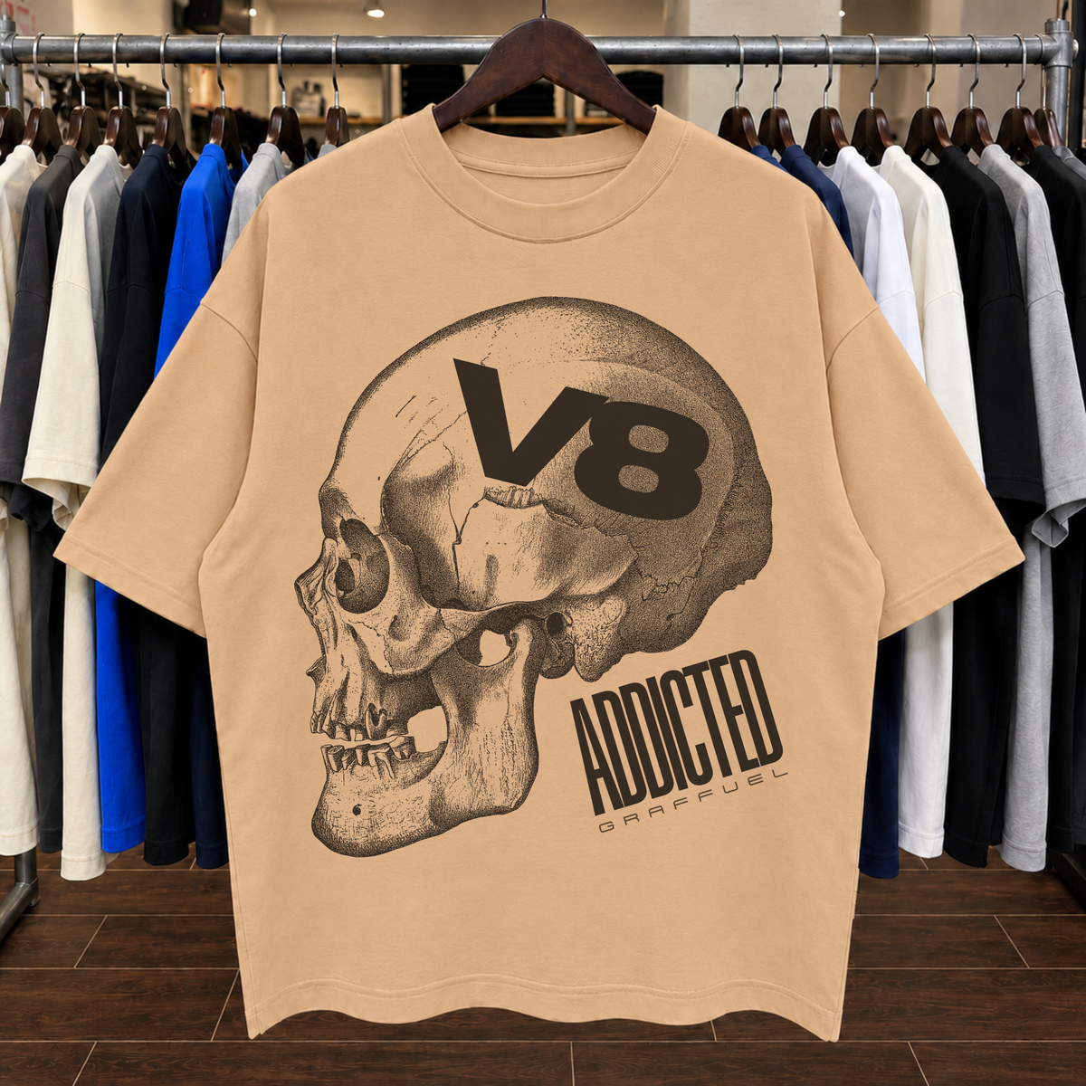 V8 ADDICTED - Tee Oversized