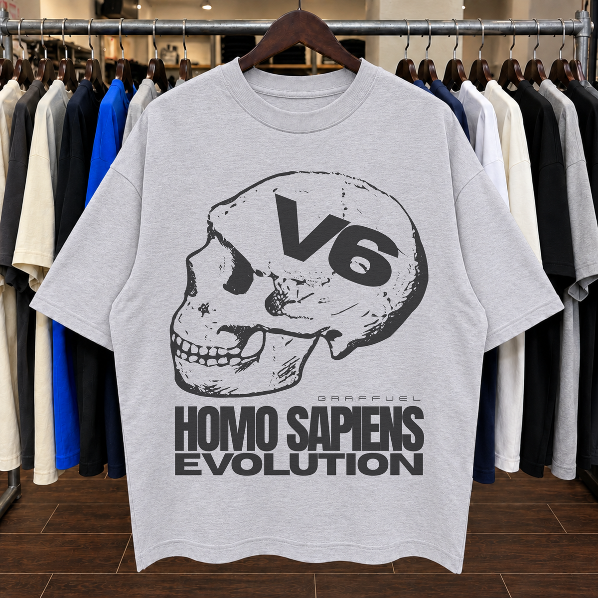 V6 HOMO SAPIENS EVOLUTION - Tee Oversized