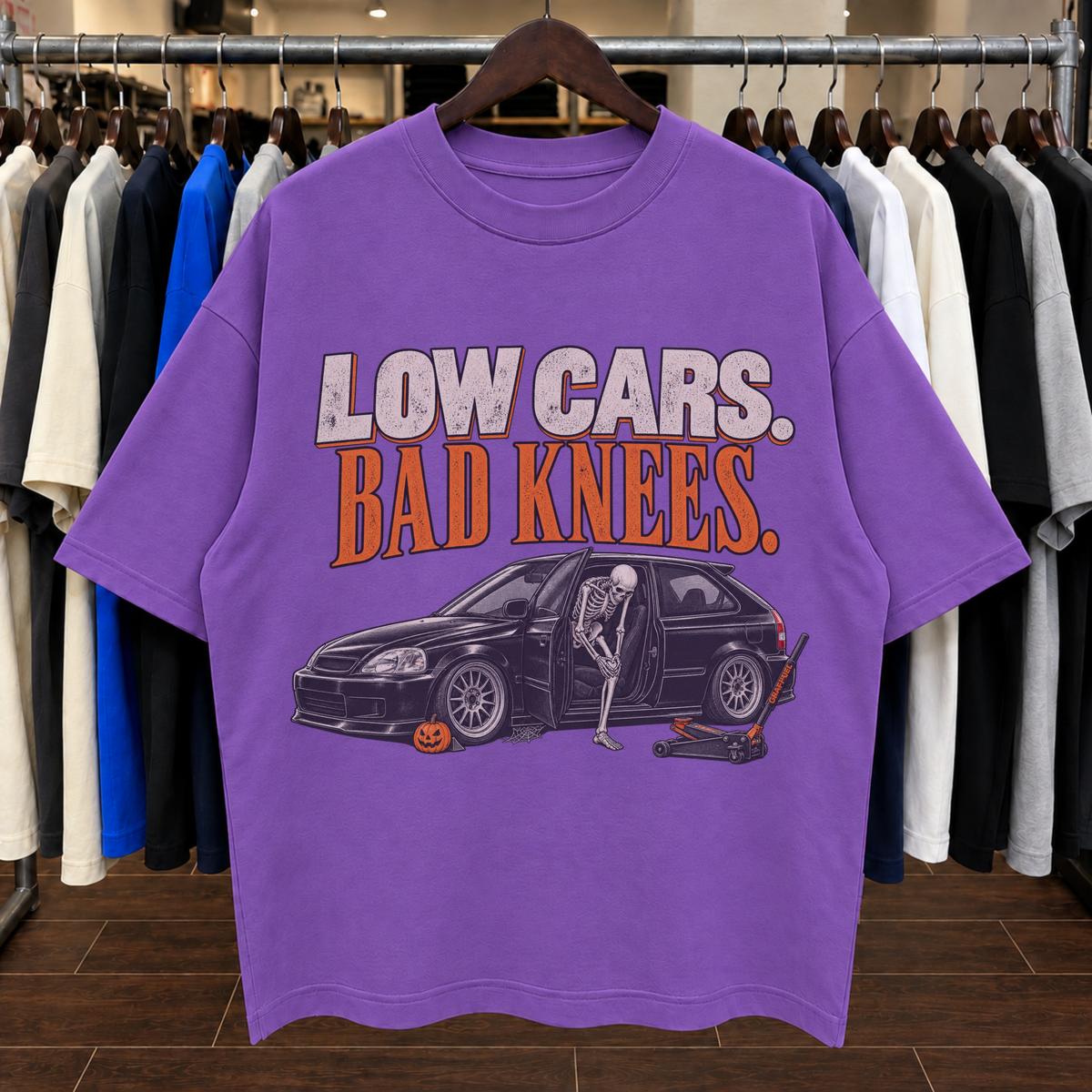 COCHES BAJOS. RODILLAS MALAS. - Camiseta Oversized