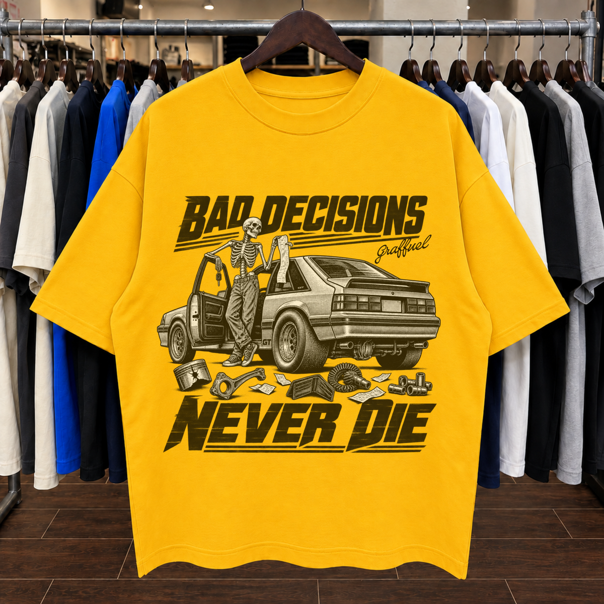✅ LAS MALAS DECISIONES NUNCA MUEREN - Camiseta Oversized