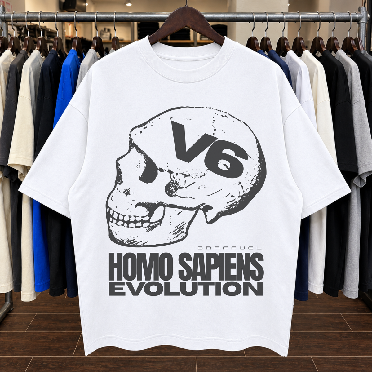 V6 HOMO SAPIENS EVOLUTION - Tee Oversized