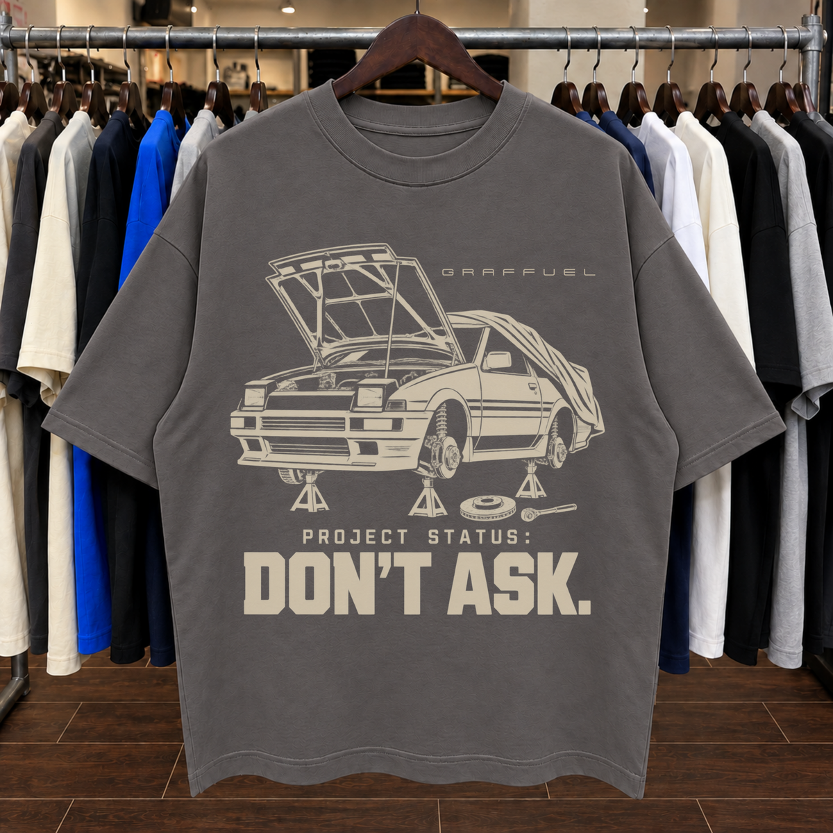 ESTADO DEL PROYECTO: NI PREGUNTES. - Camiseta Oversized