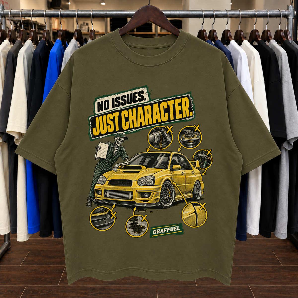 SIN PROBLEMAS. SOLO CARÁCTER. - Camiseta Oversize