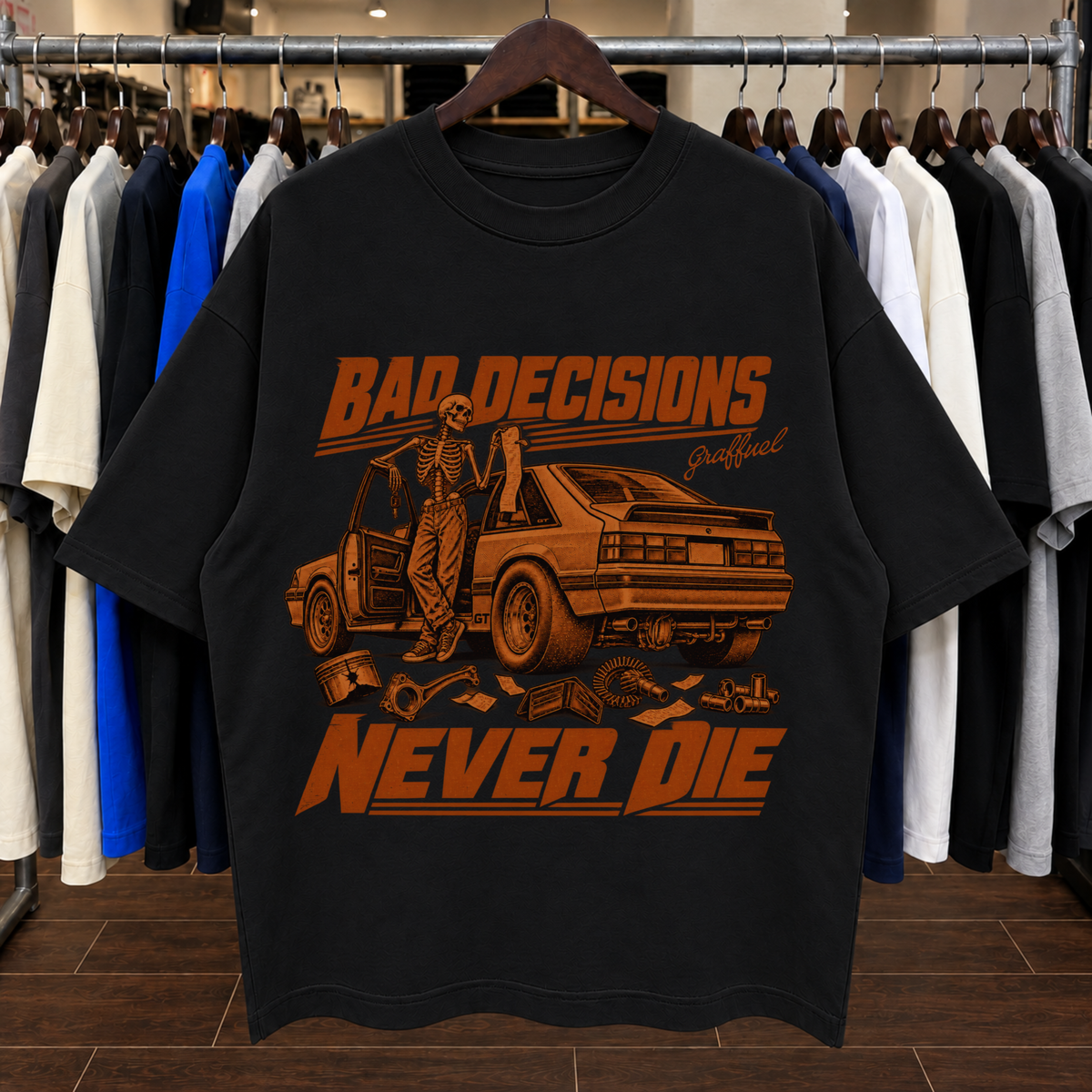 BAD DECISIONS NEVER DIE - Tee Oversized