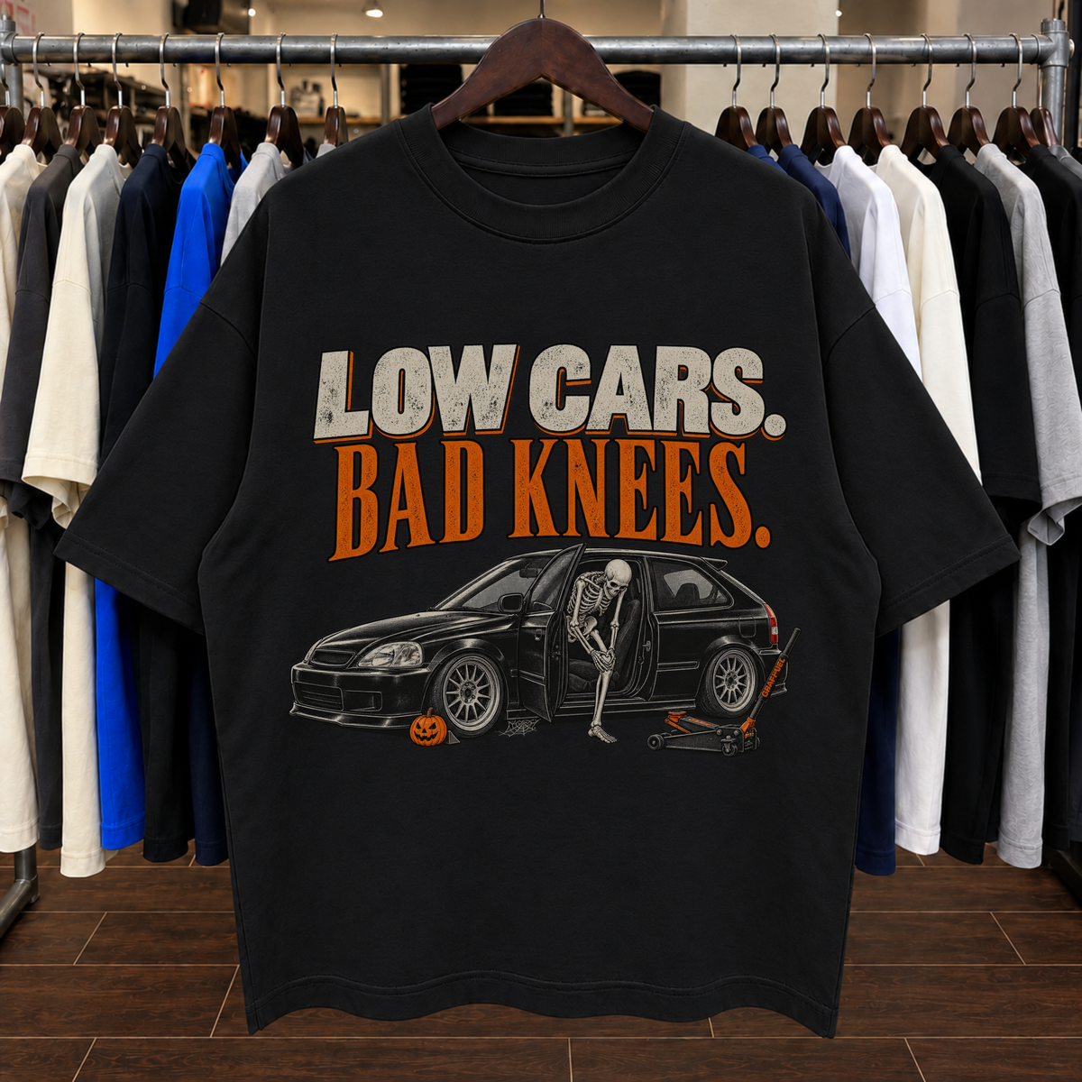 COCHES BAJOS. RODILLAS MALAS. - Camiseta Oversized