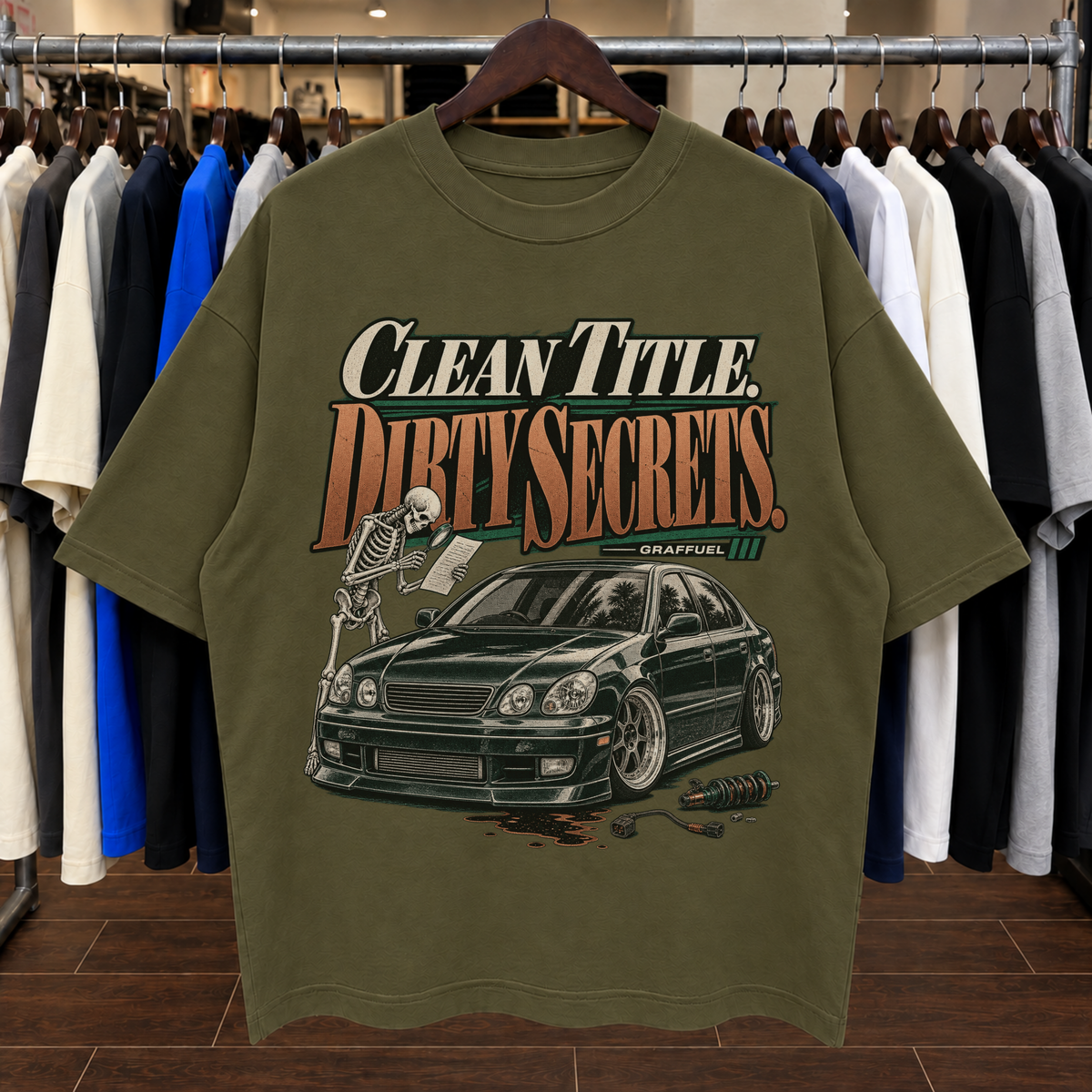 CLEAN TITLE. DIRTY SECRETS. - Tee Oversized