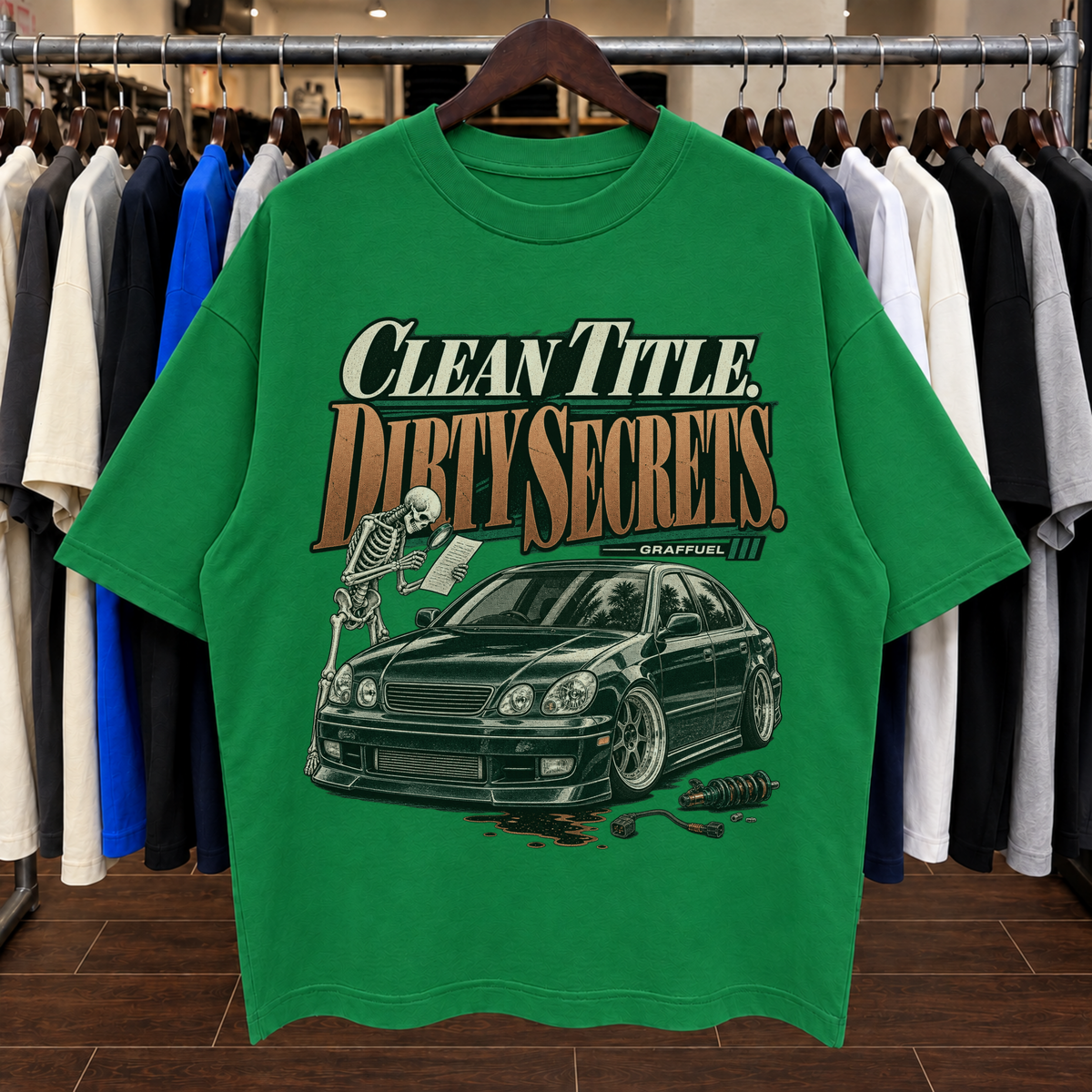 CLEAN TITLE. DIRTY SECRETS. - Tee Oversized