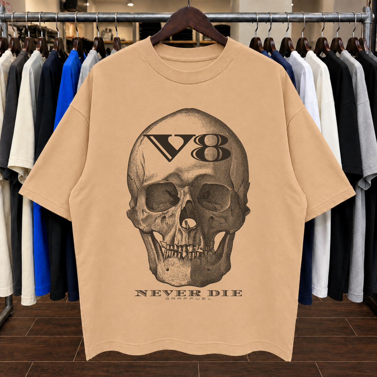 V8 NEVER DIE - Tee Oversized