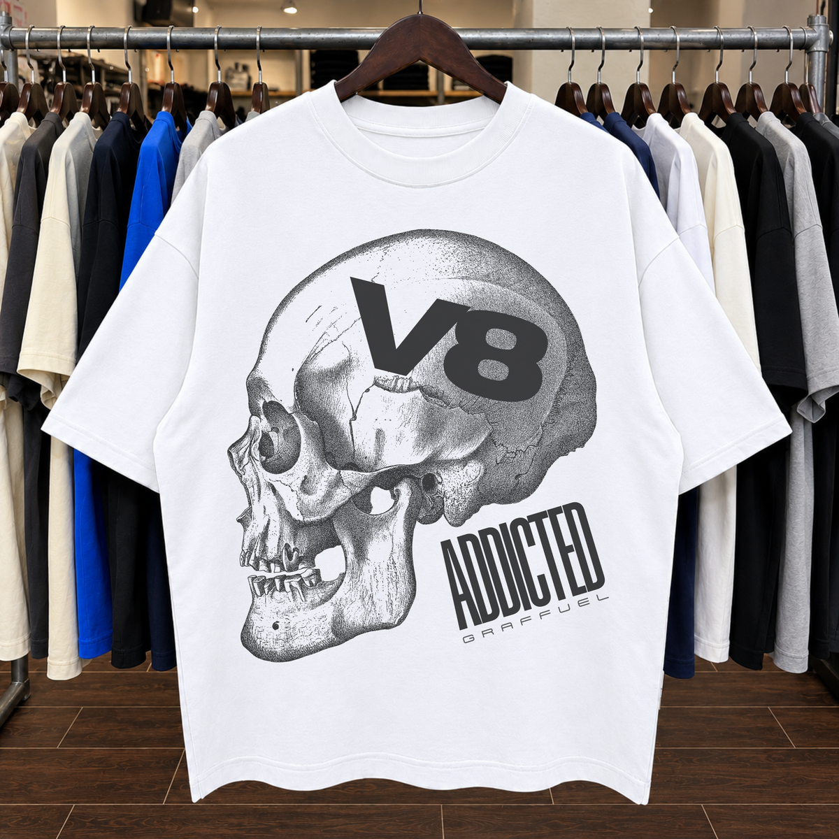 V8 ADDICTED - Tee Oversized