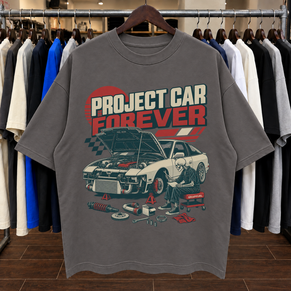 PROJECT CAR FOREVER. - Camiseta Oversize