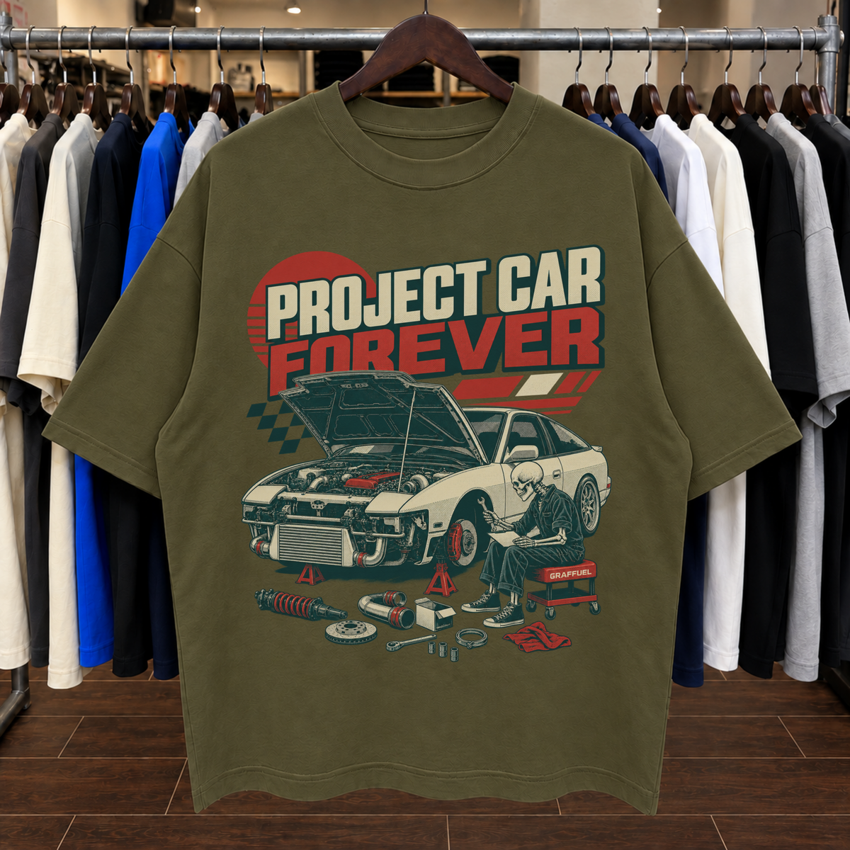 PROJECT CAR FOREVER. - Camiseta Oversize