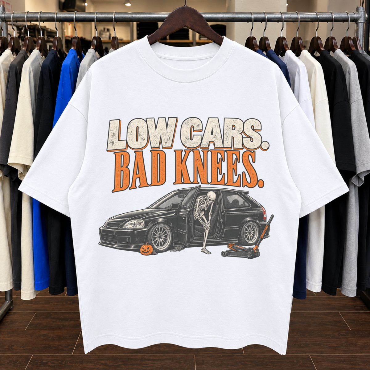 COCHES BAJOS. RODILLAS MALAS. - Camiseta Oversized