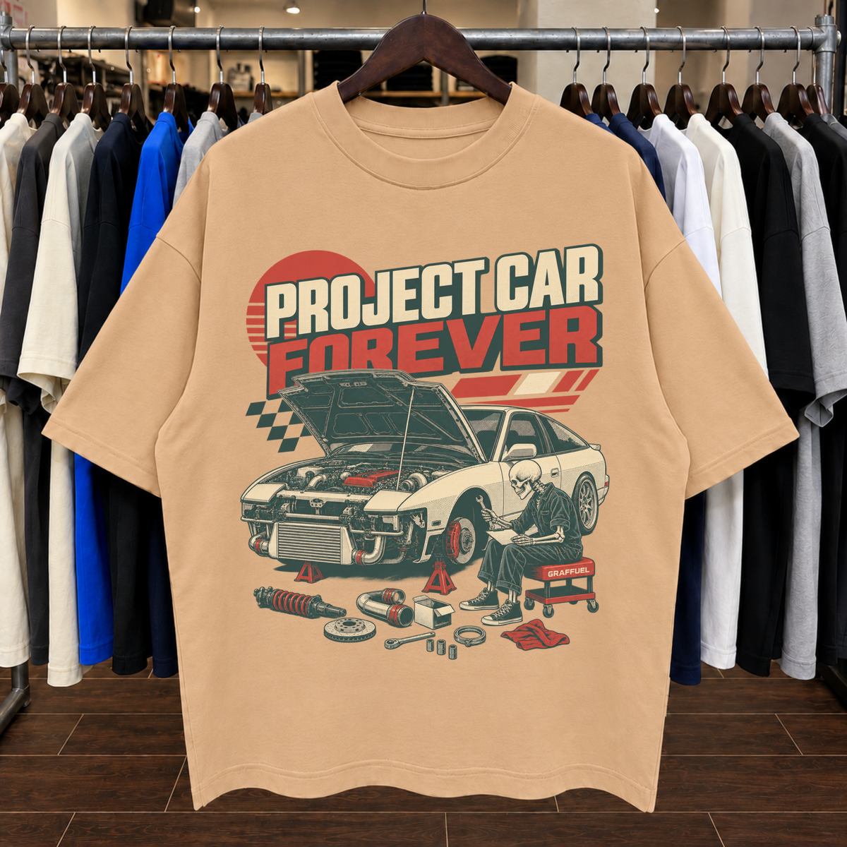 PROJECT CAR FOREVER. - Camiseta Oversize