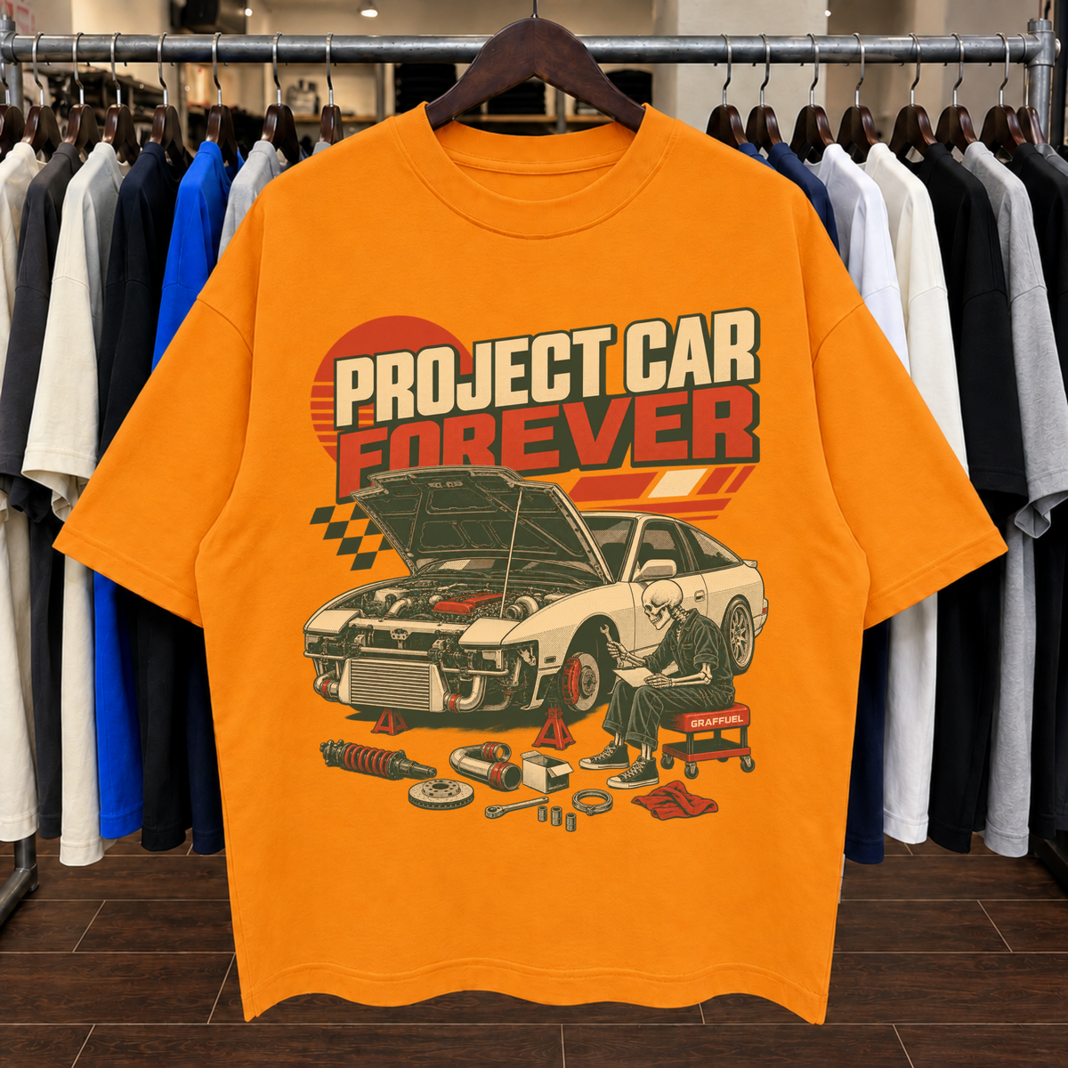 PROJECT CAR FOREVER. - Camiseta Oversize