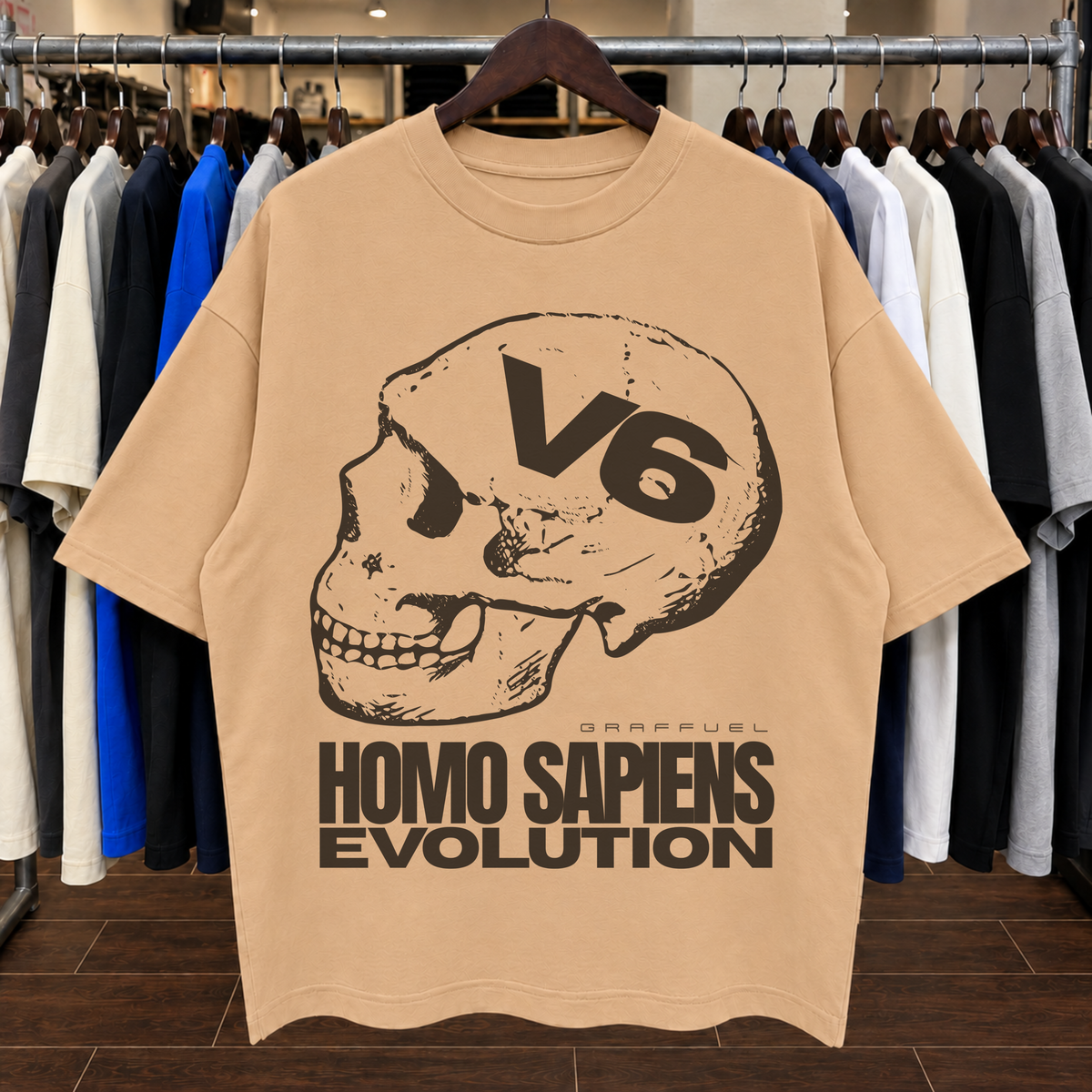 V6 HOMO SAPIENS EVOLUTION - Tee Oversized