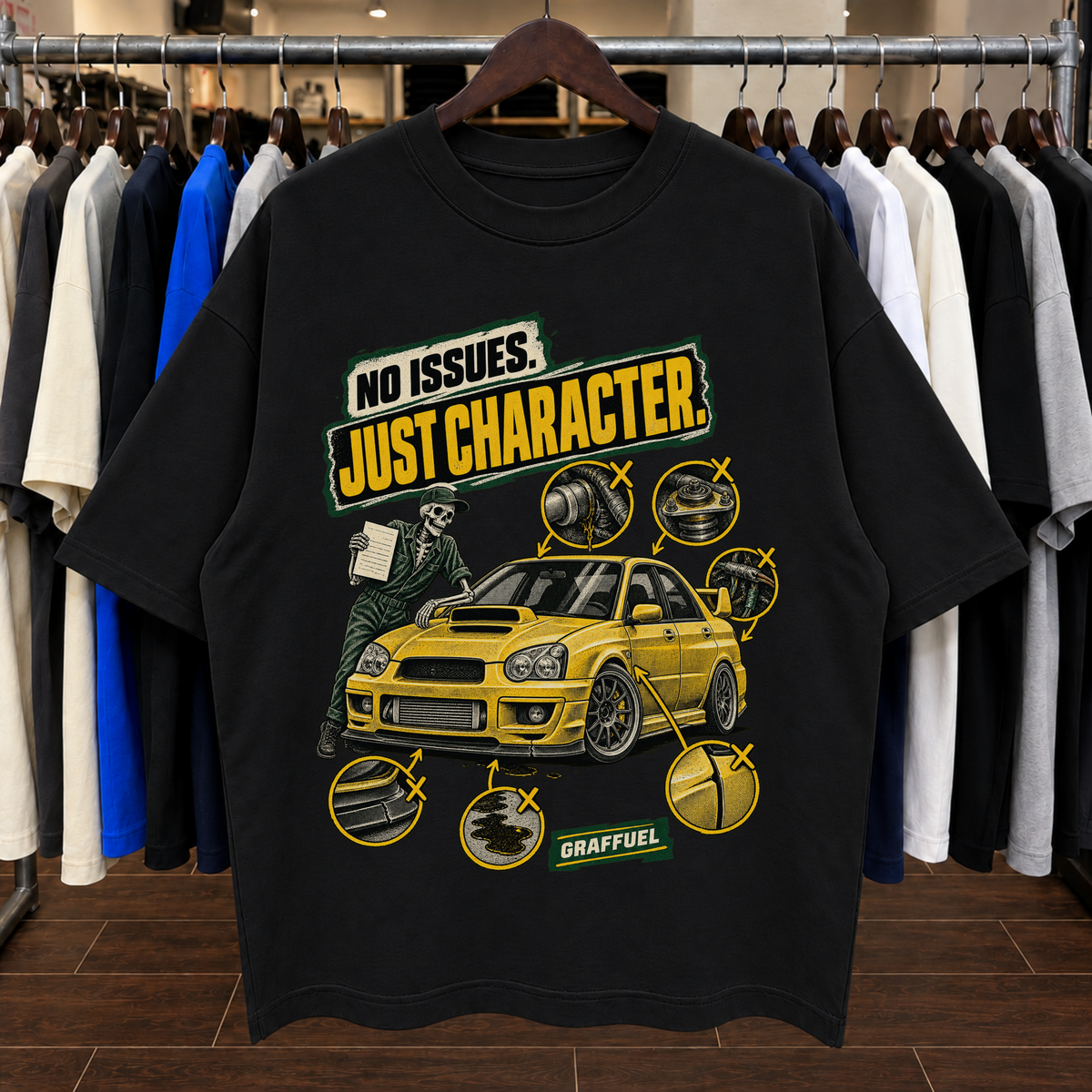 SIN PROBLEMAS. SOLO CARÁCTER. - Camiseta Oversize