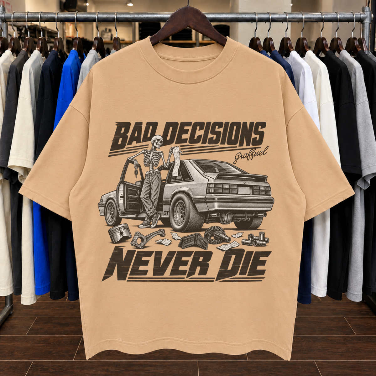 BAD DECISIONS NEVER DIE - Tee Oversized