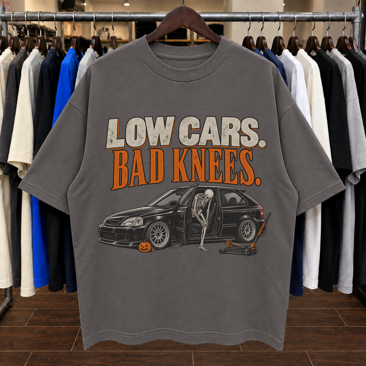 COCHES BAJOS. RODILLAS MALAS. - Camiseta Oversized