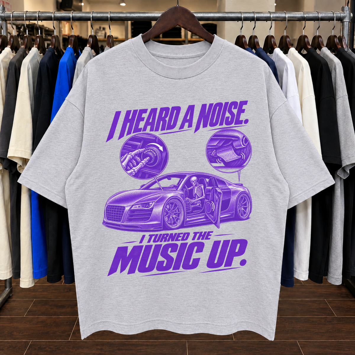 ESCUCHÉ UN RUIDO. - Camiseta Oversized