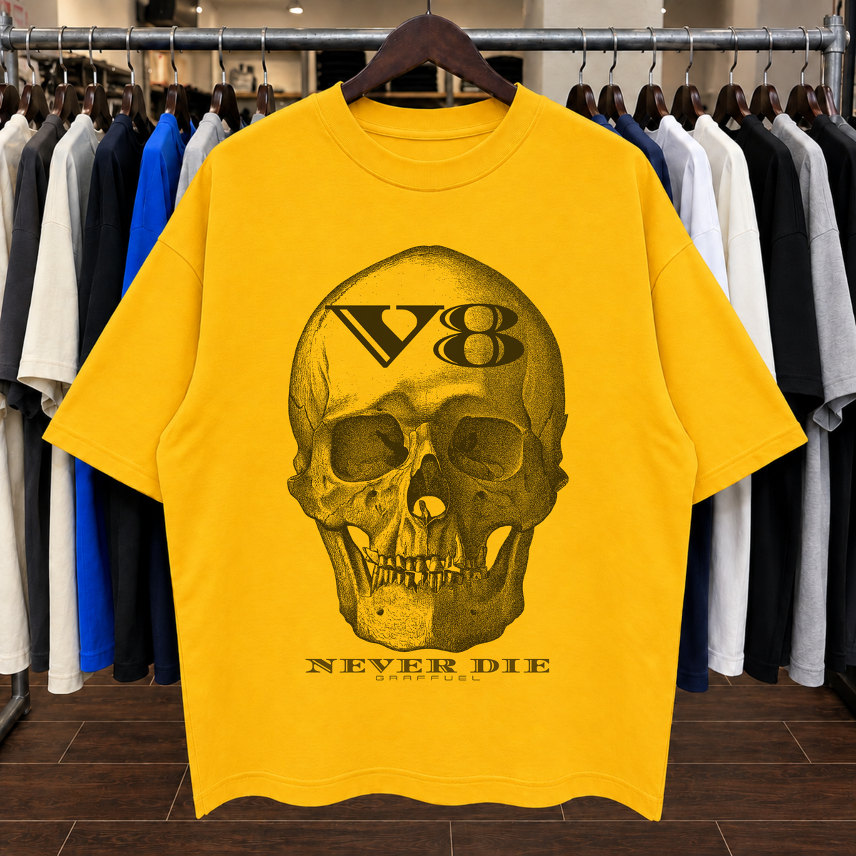 V8 NEVER DIE - Tee Oversized