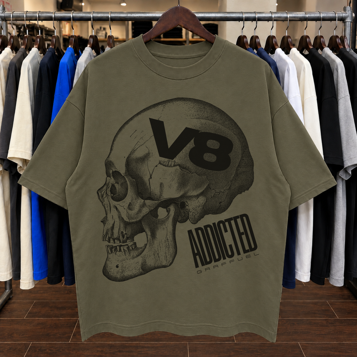 V8 ADDICTED - Tee Oversized